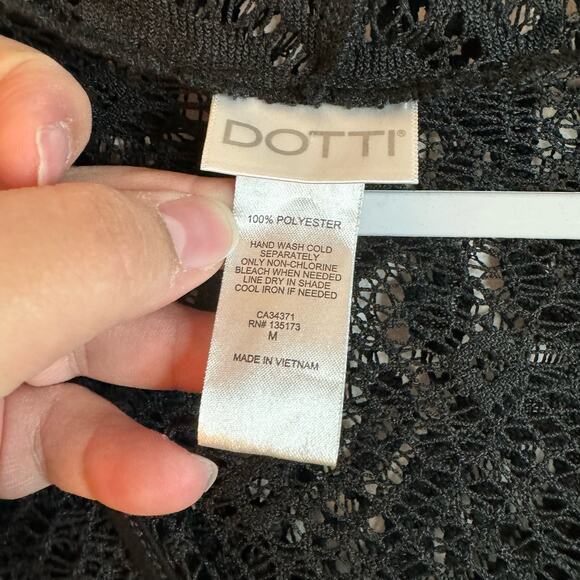 Dotti Black Long Sleeve Swimsuit Coverup Dress Size Medium - Picture 5 of 5